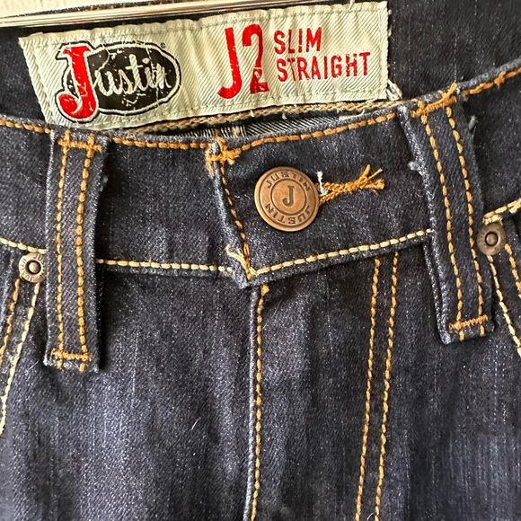 Justin Boots Men’s J2 Slim Straight 31x36 Jeans - Picture 9 of 16